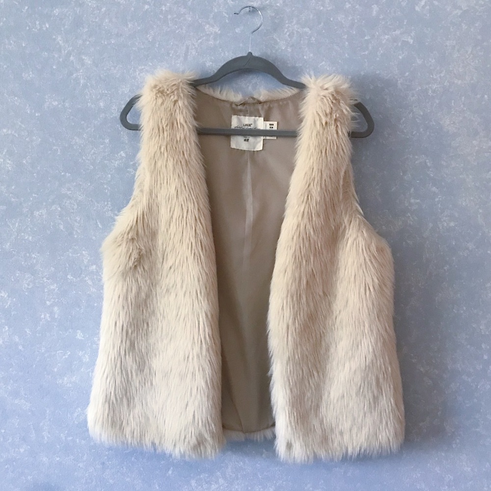 Cream Faux Fur Vest